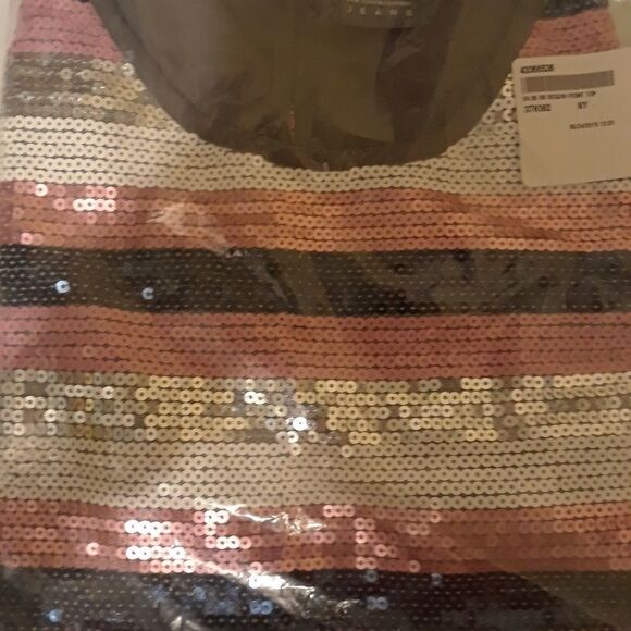NWT Sequined Stripe Top - Picture 3 of 3